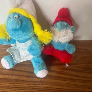 Vtg 1980s Smurf plush